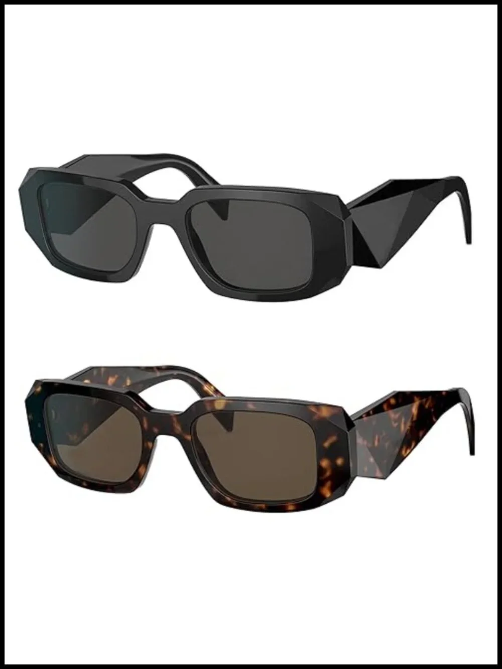 Retro Rectangle Sunglasses Women Men UV400 Plastic Frame